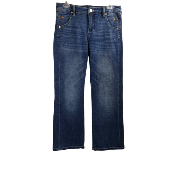 LIVERPOOL LOS ANGELES Women's Kick Flare Cropped Jeans In Millpond Blue Size 6 - Picture 2 of 11